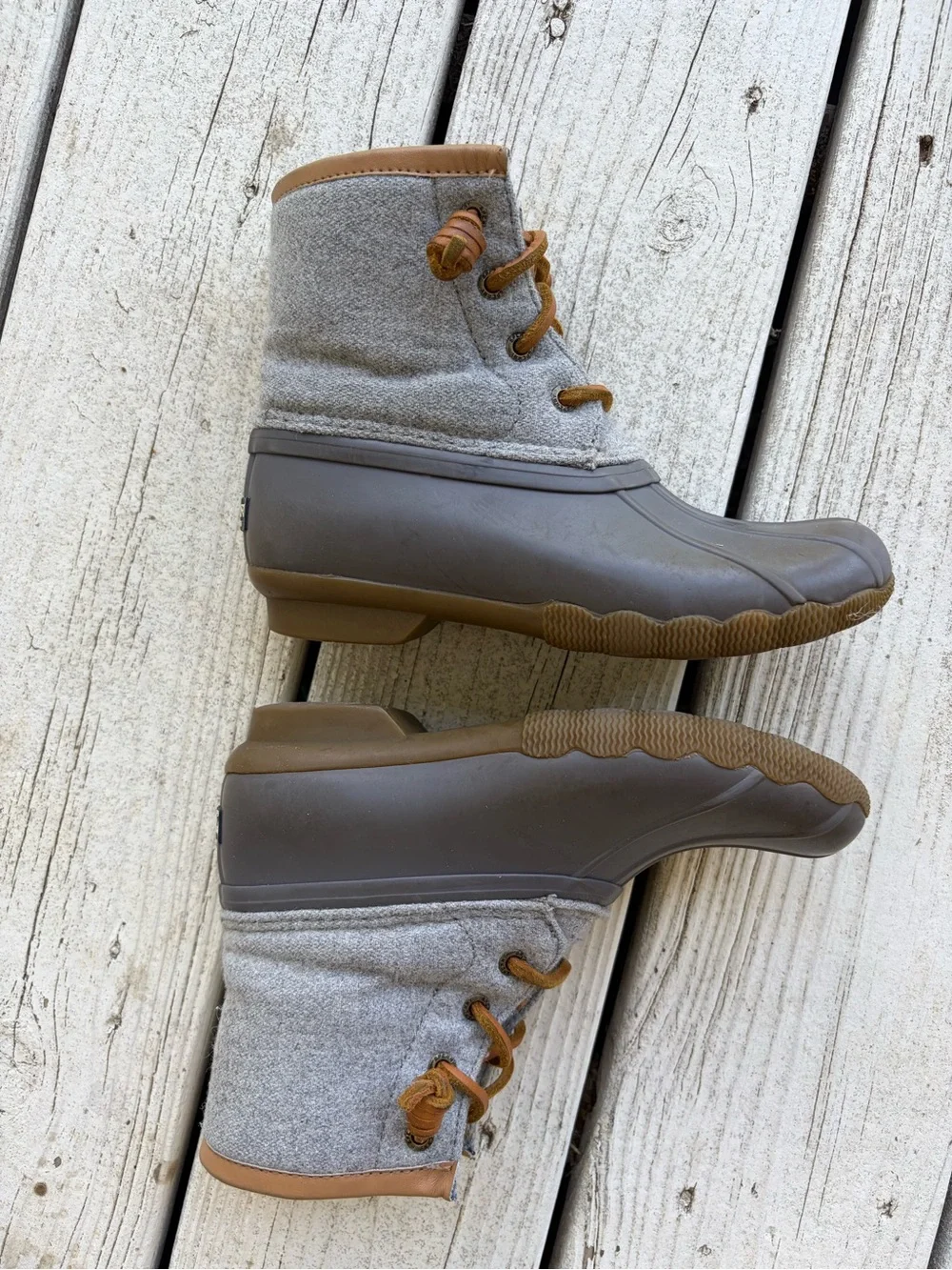 Sperry‎ Girls Saltwater Embossed Wool Duck Boots - Size 1